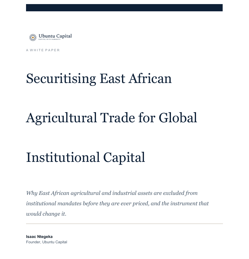 Securitising East African Agricultural Trade for Global Institutional Capital